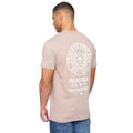 Taupe - Back - Henleys Mens Henstamp Cotton T-Shirt