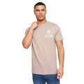 Taupe - Front - Henleys Mens Henstamp Cotton T-Shirt