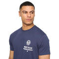 Navy - Side - Henleys Mens Henstamp Cotton T-Shirt