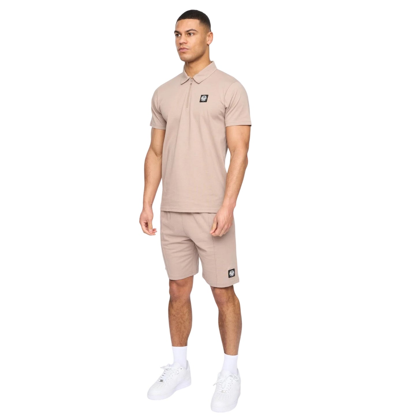 Taupe - Pack Shot - Henleys Mens Henychill Polo and Shorts Set