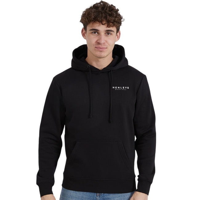 Black - Front - Henleys Mens Henycore Cotton Hoodie