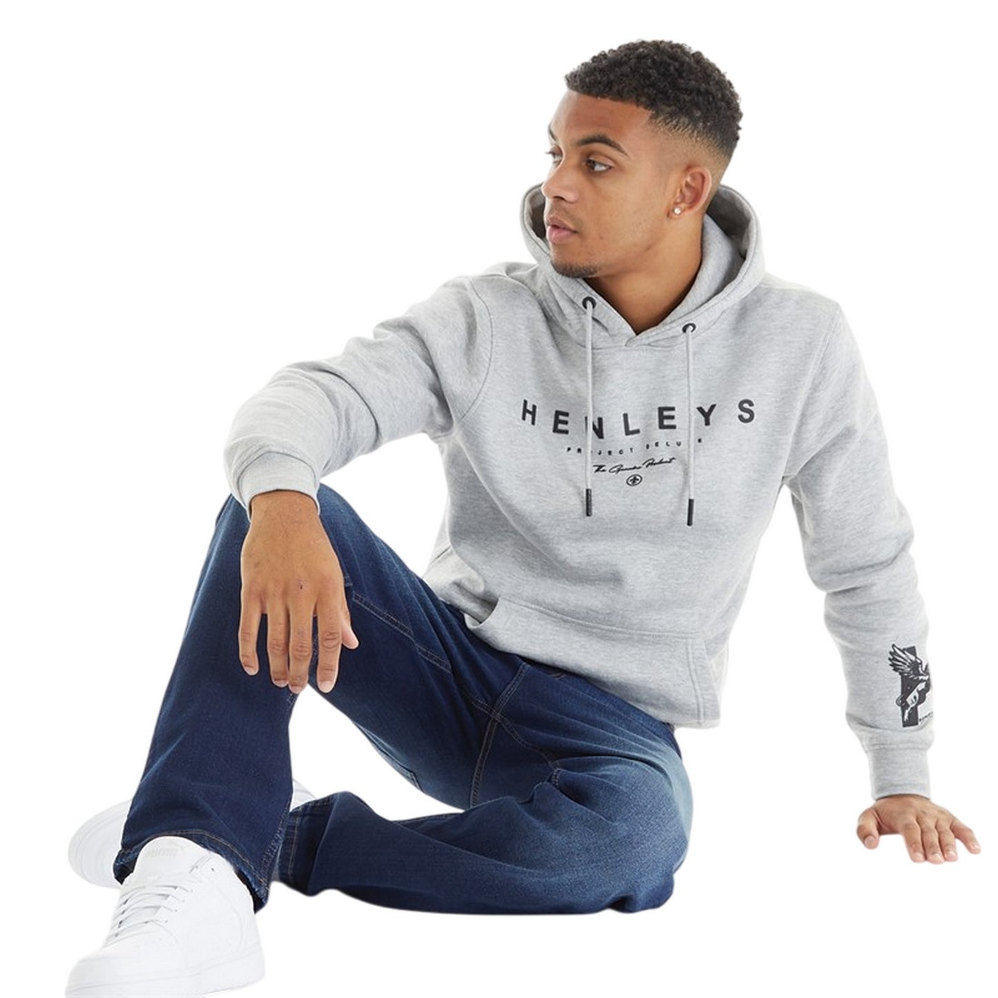 Grey Marl - Lifestyle - Henleys Mens Henycore Cotton Hoodie