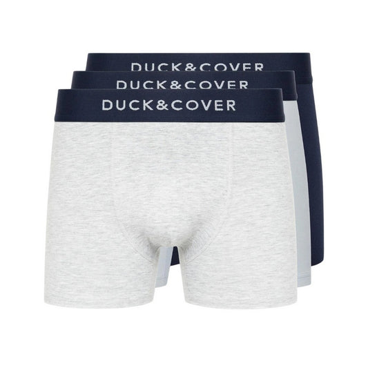 Blue-White-Grey - Front - Duck and Cover Mens Sagnet Boxer Shorts (Pack of 3)