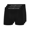 Black - Front - Duck and Cover Mens Sagnet Boxer Shorts (Pack of 3)