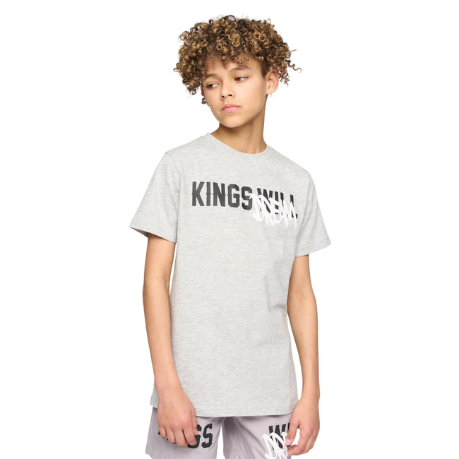 Grey Marl - Back - Kings Will Dream Boys Tagged T-Shirt