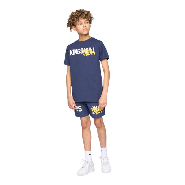 Navy - Side - Kings Will Dream Boys Tagged T-Shirt