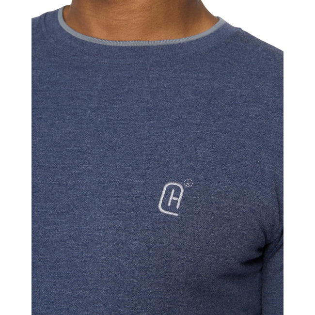 Navy Marl - Side - Crosshatch Mens Einstip T-Shirt