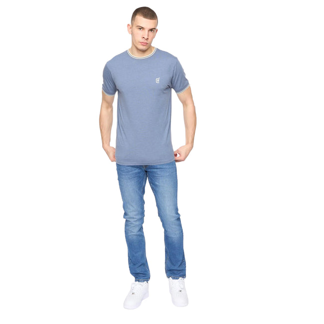 Blue Marl - Lifestyle - Crosshatch Mens Deuxtip T-Shirt