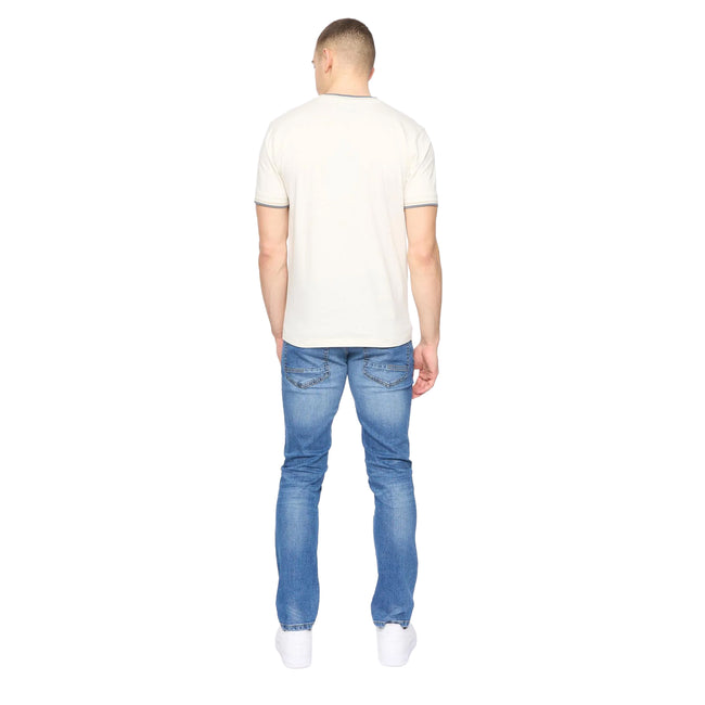 Off White - Back - Crosshatch Mens Deuxtip T-Shirt