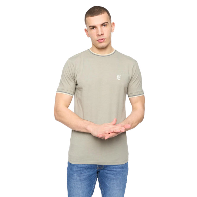 Shadow Marl - Front - Crosshatch Mens Deuxtip T-Shirt