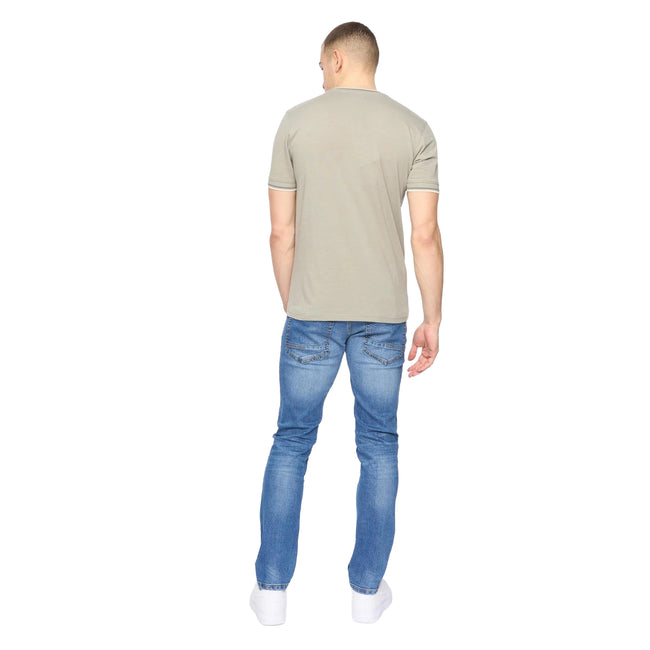 Shadow Marl - Back - Crosshatch Mens Deuxtip T-Shirt