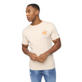 Light Stone - Front - Crosshatch Mens Flowers T-Shirt