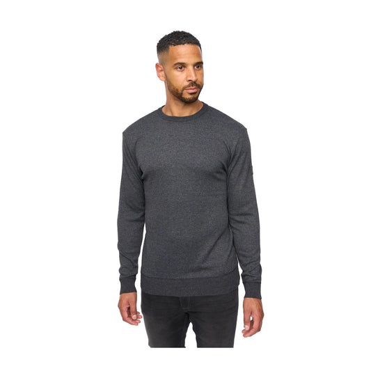 Black Marl - Front - Bewley & Ritch Mens Pepston Crew Neck Jumper