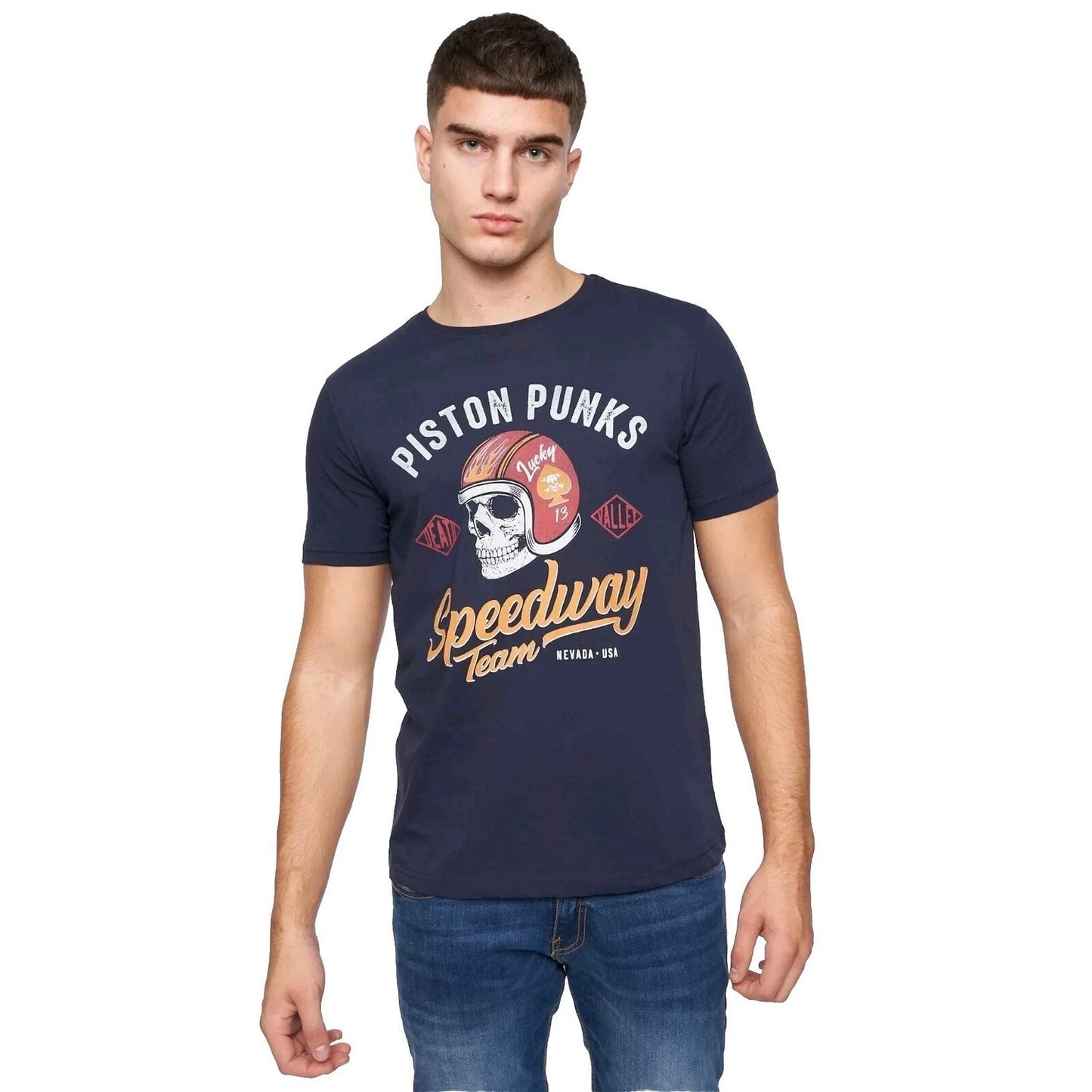 Multicoloured - Close up - Crosshatch Mens Jerome Assorted Designs T-Shirt (Pack of 5)