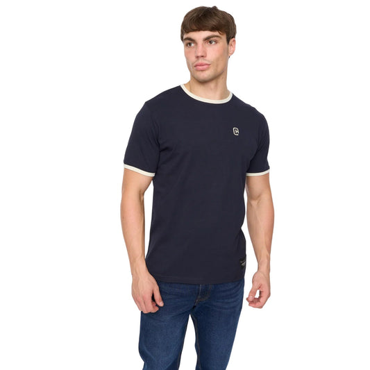 Navy - Front - Crosshatch Mens Lamtopi T-Shirt