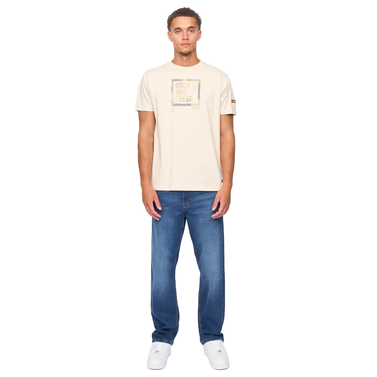 Off White - Pack Shot - Duck and Cover Mens Primatic T-Shirt