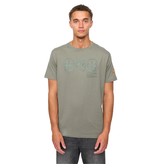 Dark Olive - Front - Duck and Cover Mens Deltamans T-Shirt