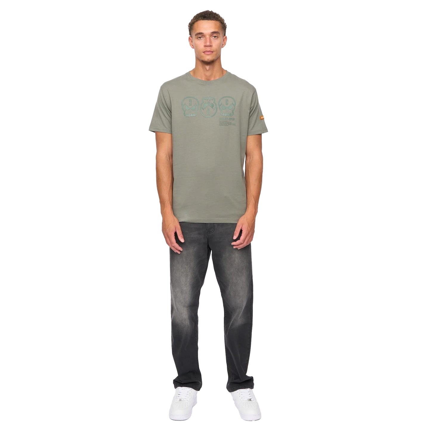 Dark Olive - Pack Shot - Duck and Cover Mens Deltamans T-Shirt