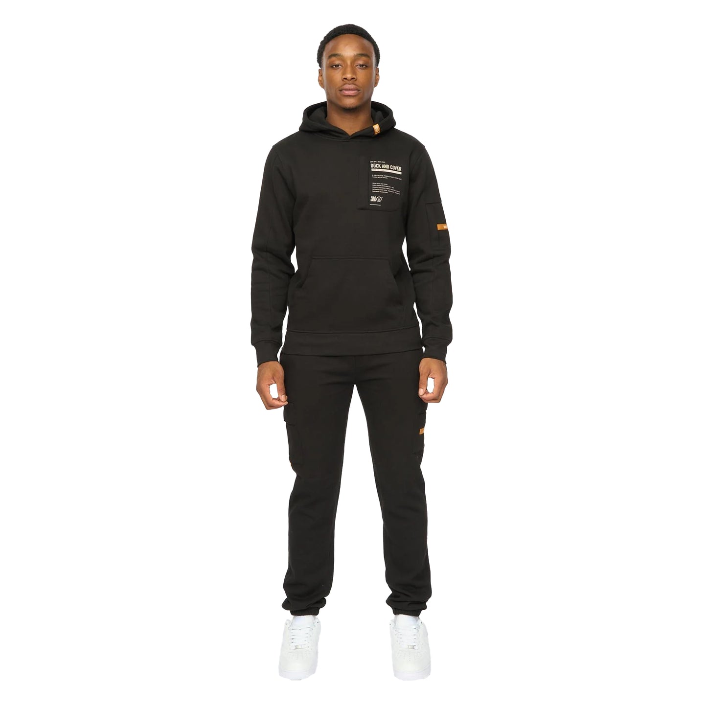 Black - Lifestyle - Duck and Cover Mens Adamsberg Jogging Bottoms