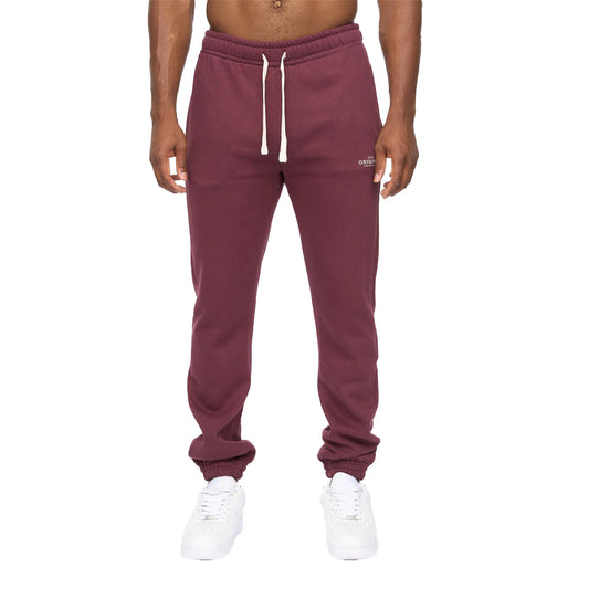 Raisin Purple - Front - Crosshatch Mens Mappedout Jogging Bottoms