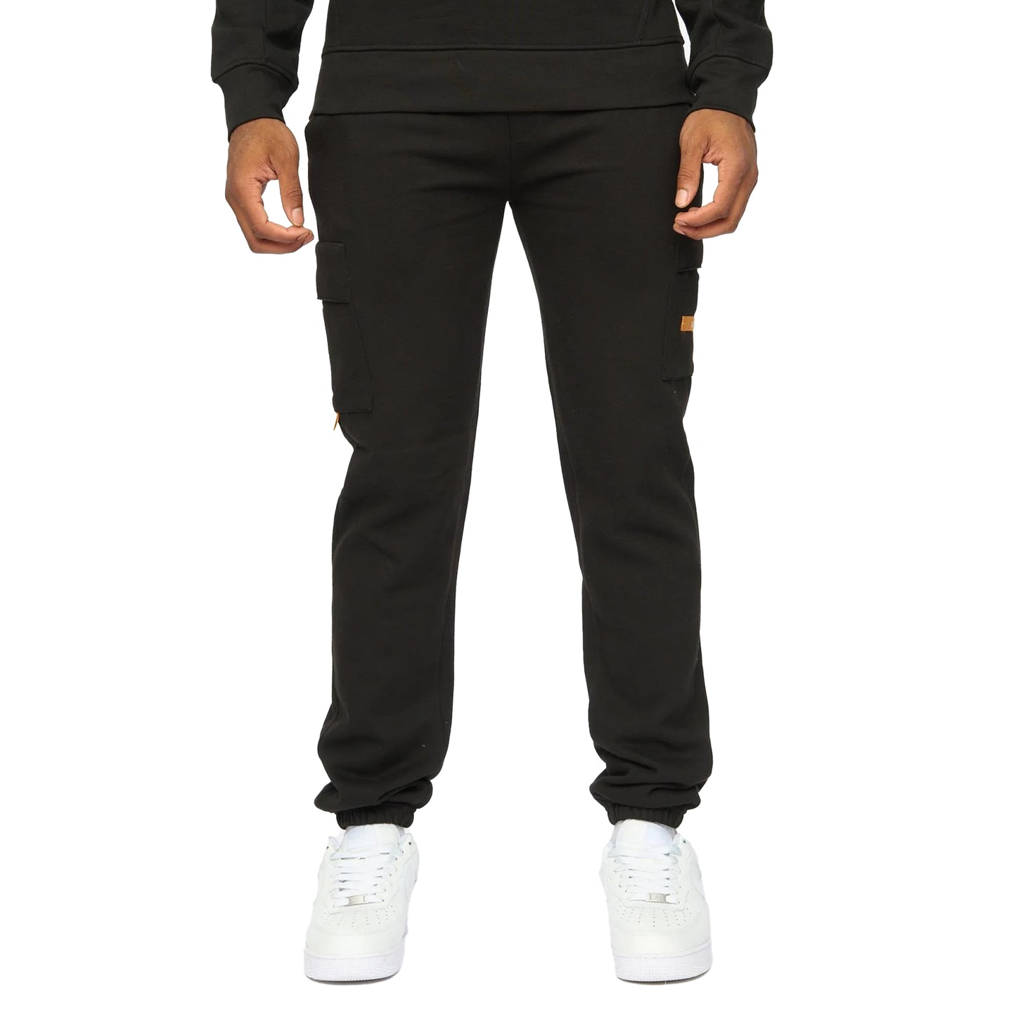 Black - Lifestyle - Duck and Cover Mens Adamsberg Hoodie And Joggers Set