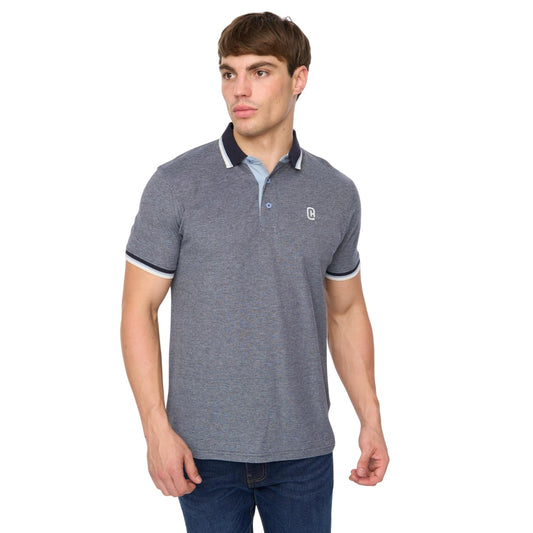 Navy - Front - Crosshatch Mens Mettormoore Polo Shirt