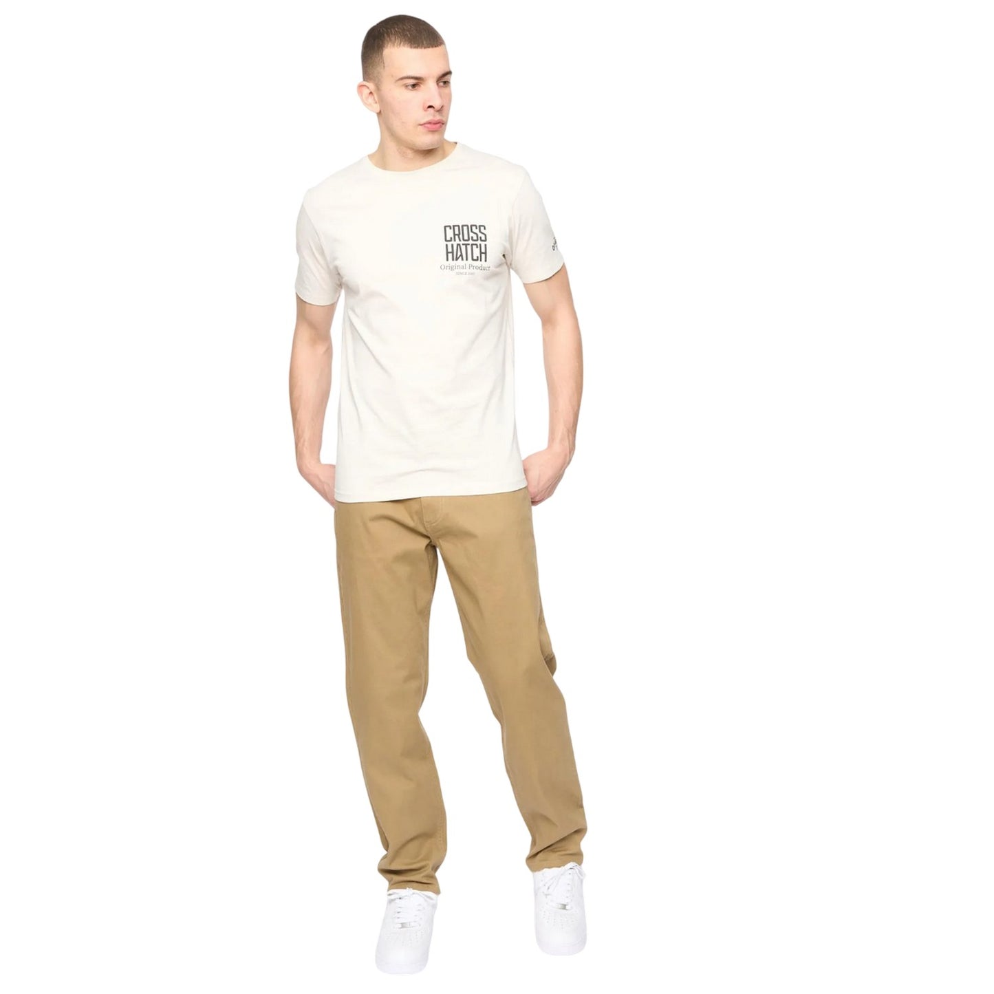Biscuit - Pack Shot - Crosshatch Mens Chalford Chinos
