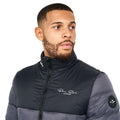Grey - Pack Shot - Born Rich Mens Lyden Oversized Puffer Jacket