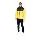 Yellow - Close up - Born Rich Mens Lyden Oversized Puffer Jacket