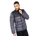 Grey - Side - Born Rich Mens Lyden Oversized Puffer Jacket
