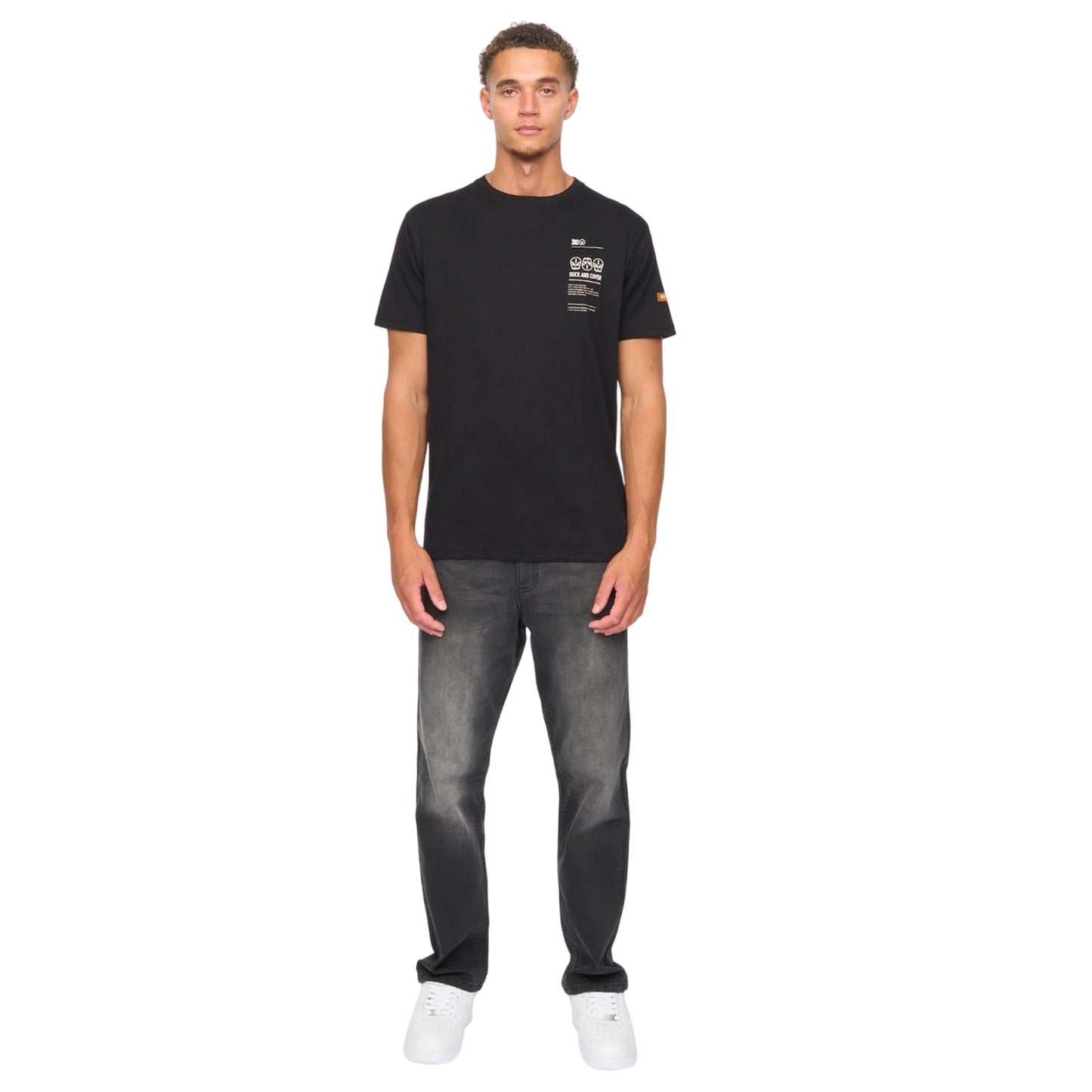 Black - Lifestyle - Duck and Cover Mens Cramptone T-Shirt