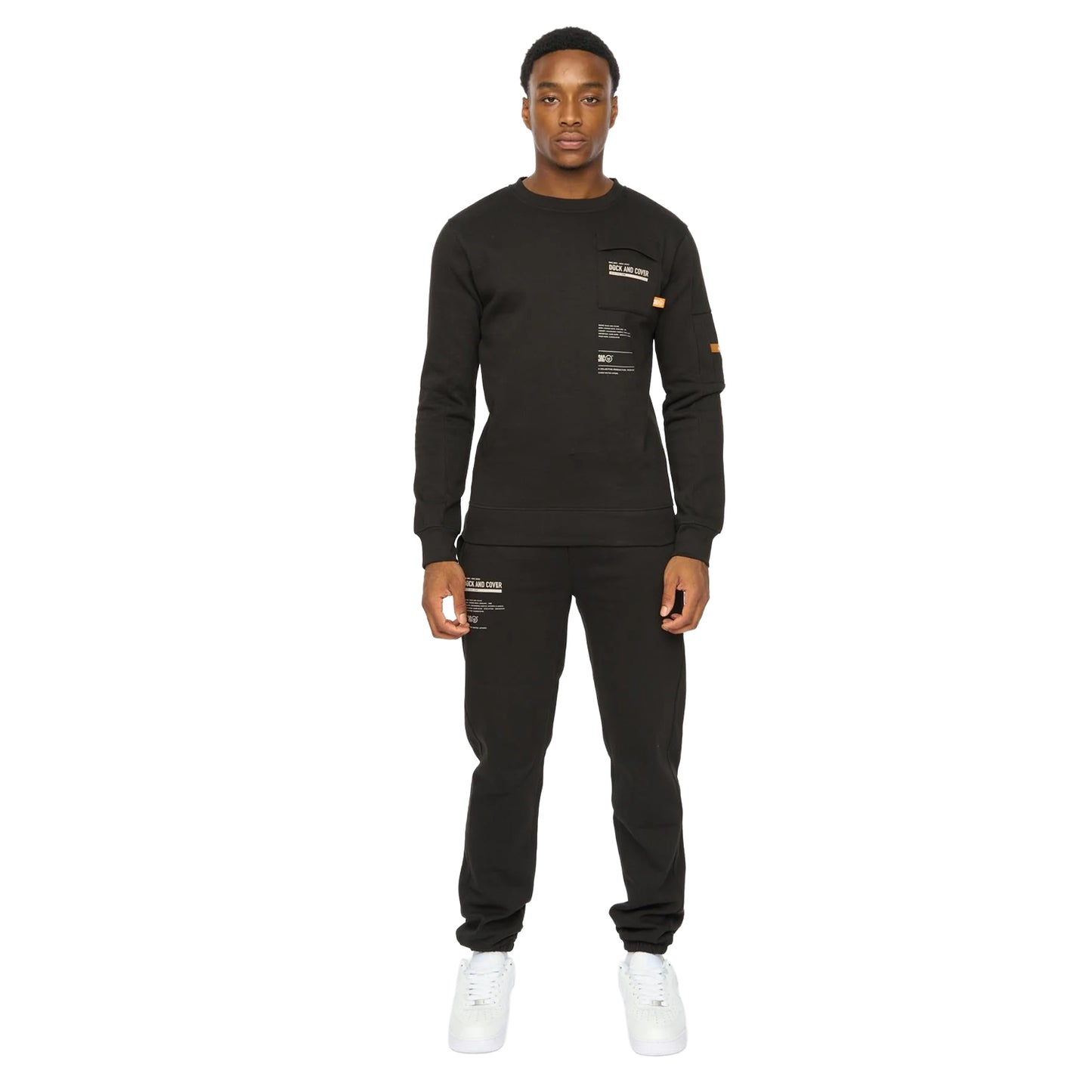 Black - Lifestyle - Duck and Cover Mens Applewood Sweatshirt