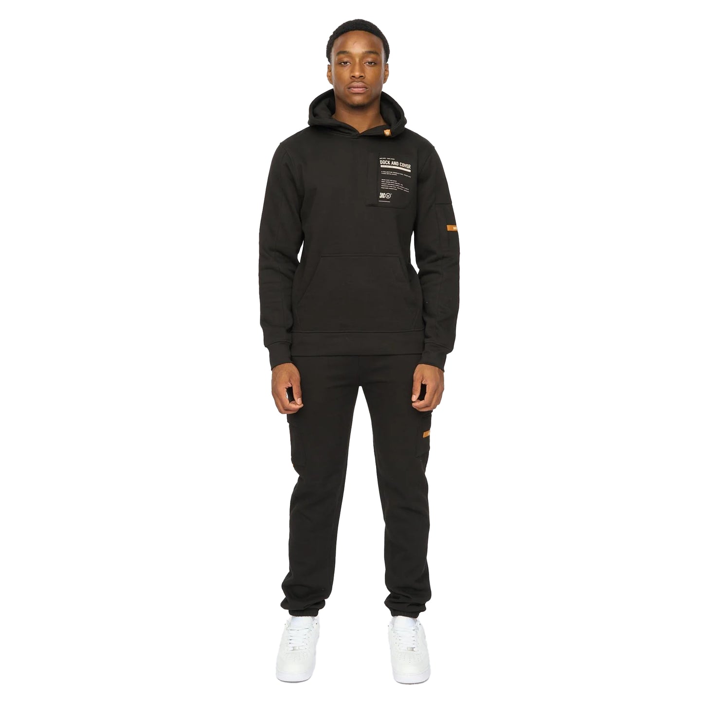 Black - Lifestyle - Duck and Cover Mens Adamsberg Hoodie