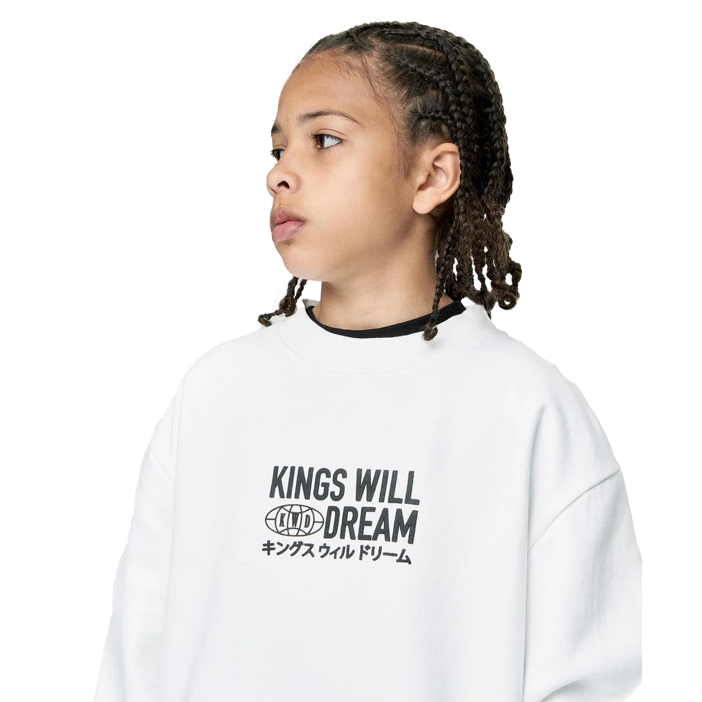 White - Lifestyle - Kings Will Dream Boys Studio Title Crew Neck Sweatshirt