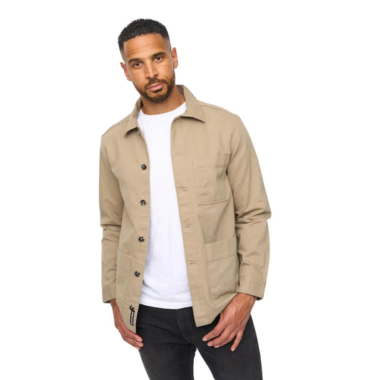Sand - Front - Bewley & Ritch Mens Stanbrook Overshirt