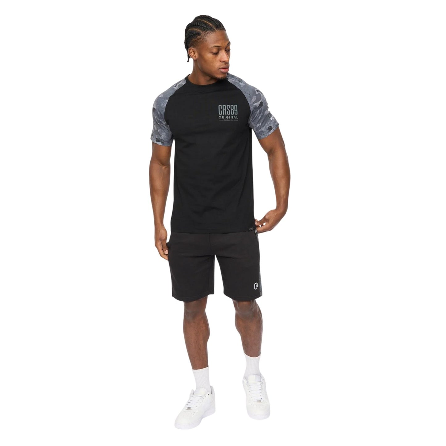 Black - Lifestyle - Crosshatch Mens Branton T-Shirt