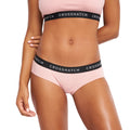 Pink - Side - Crosshatch Womens-Ladies Raegan Underwear Set