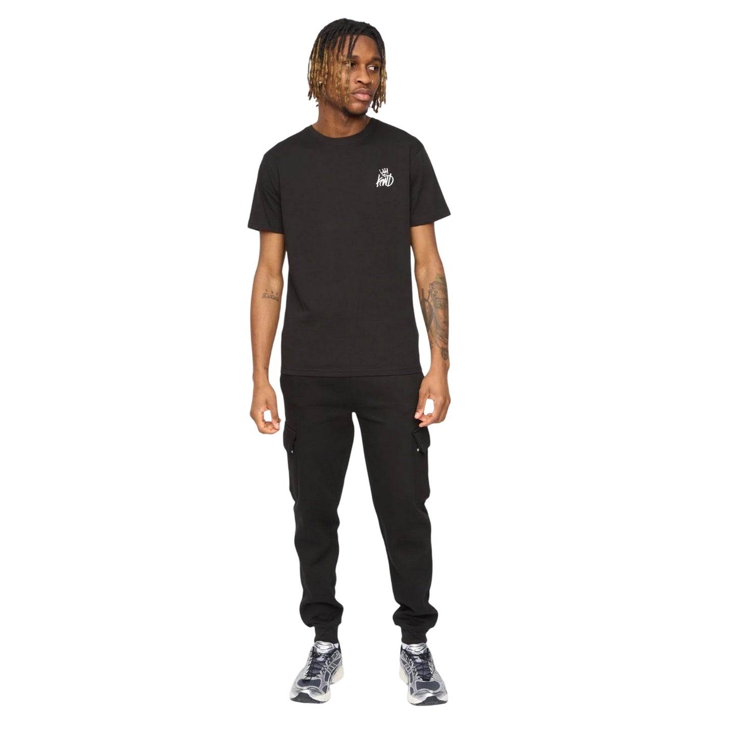 Black - Lifestyle - Kings Will Dream Mens Crosby Cargo Jogging Bottoms