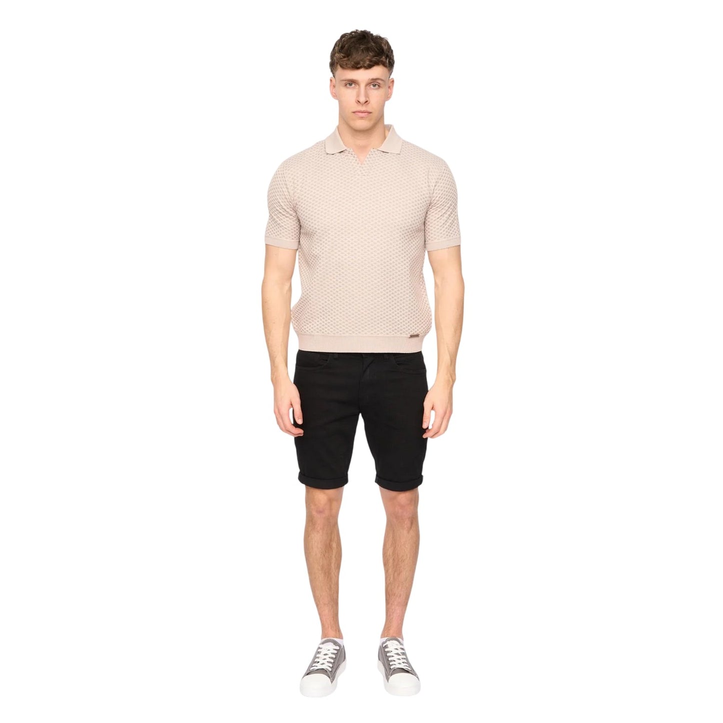 Stone - Pack Shot - Duck and Cover Mens Morwin Polo Shirt
