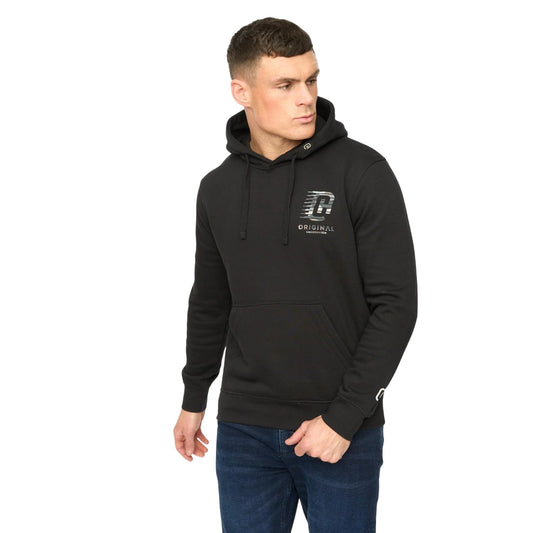 Black - Front - Crosshatch Mens Winchamp Hoodie
