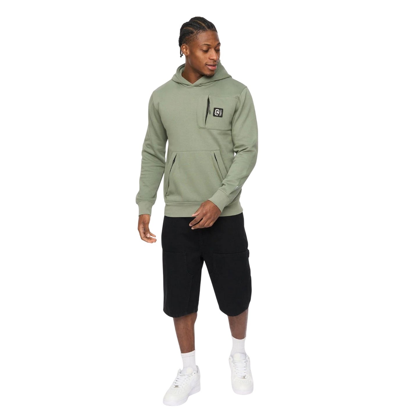 Olive - Lifestyle - Crosshatch Mens Portville Hoodie