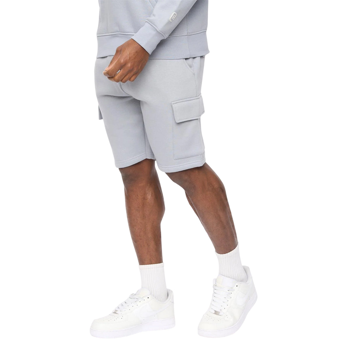 Steel Blue - Side - Crosshatch Mens Bardon Cargo Shorts