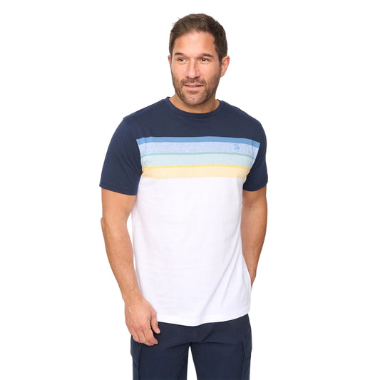 Navy Stripe - Front - Bewley & Ritch Mens Fenshaw T-Shirt
