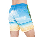Blue - Back - Crosshatch Mens Dream Beach Swim Shorts