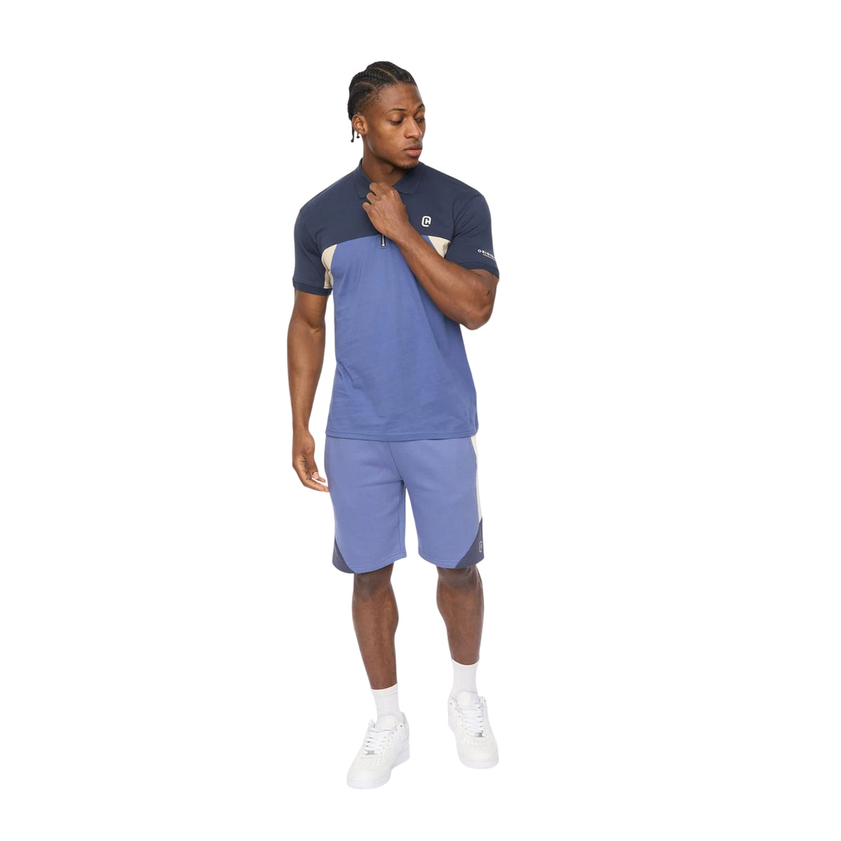 Blue - Lifestyle - Crosshatch Mens Castlebay Polo Shirt