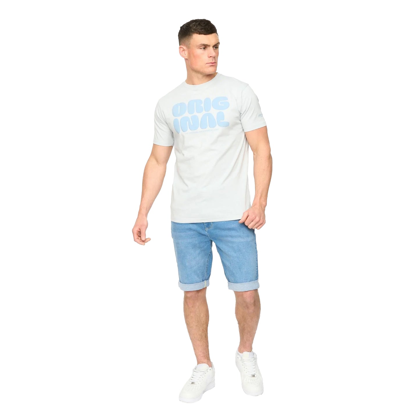 Mid Wash - Lifestyle - Crosshatch Mens Youlgreeve Denim Belted Shorts