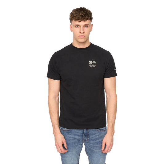 Black - Front - Duck and Cover Mens Lynnfold Cotton Everyday T-Shirt