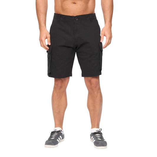 Black - Front - Bewley & Ritch Mens Seaford Cargo Shorts