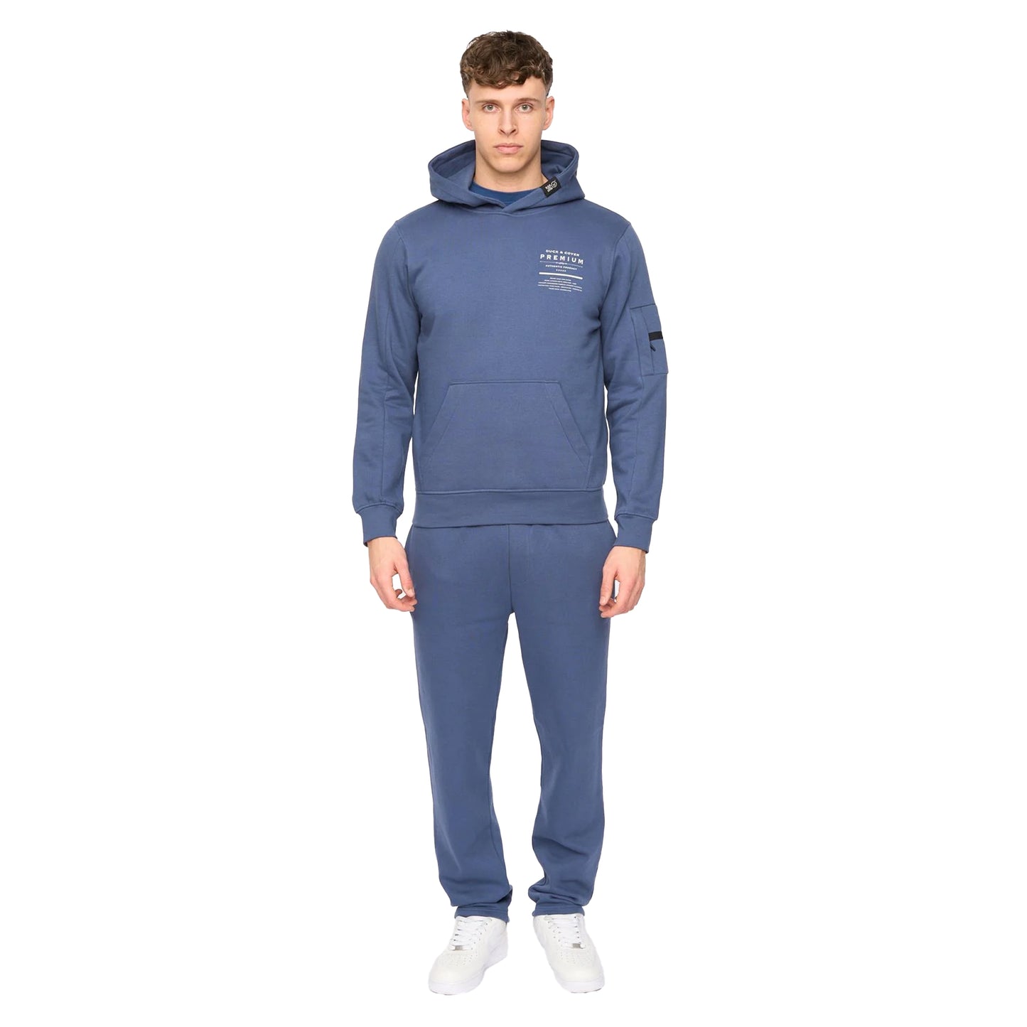 Denim Blue - Lifestyle - Duck and Cover Mens Rayland Cotton Blend Hoodie