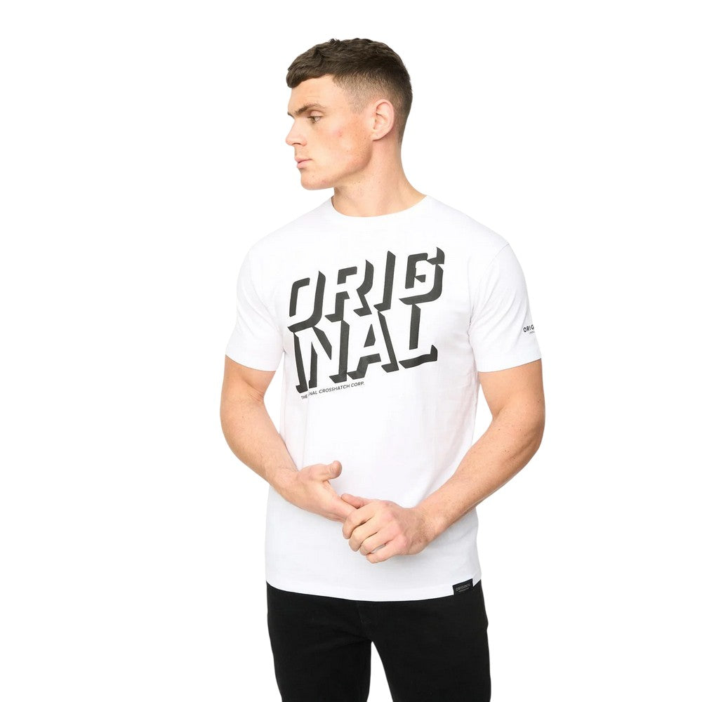 White - Lifestyle - Crosshatch Mens Protrax Cotton T-Shirt